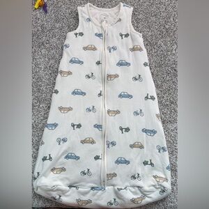 Carter's White Sleep Sack with Blue, Green and Tan Vehicles